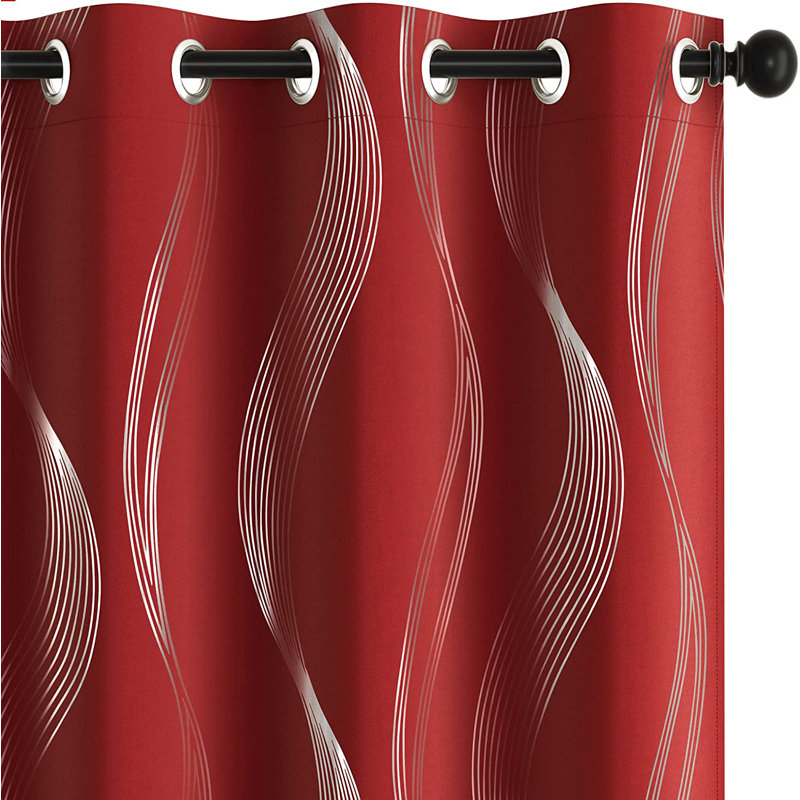 Rideaux occultant et isolant Spurgh, L 52 po x L 90 po, Rouge véritable