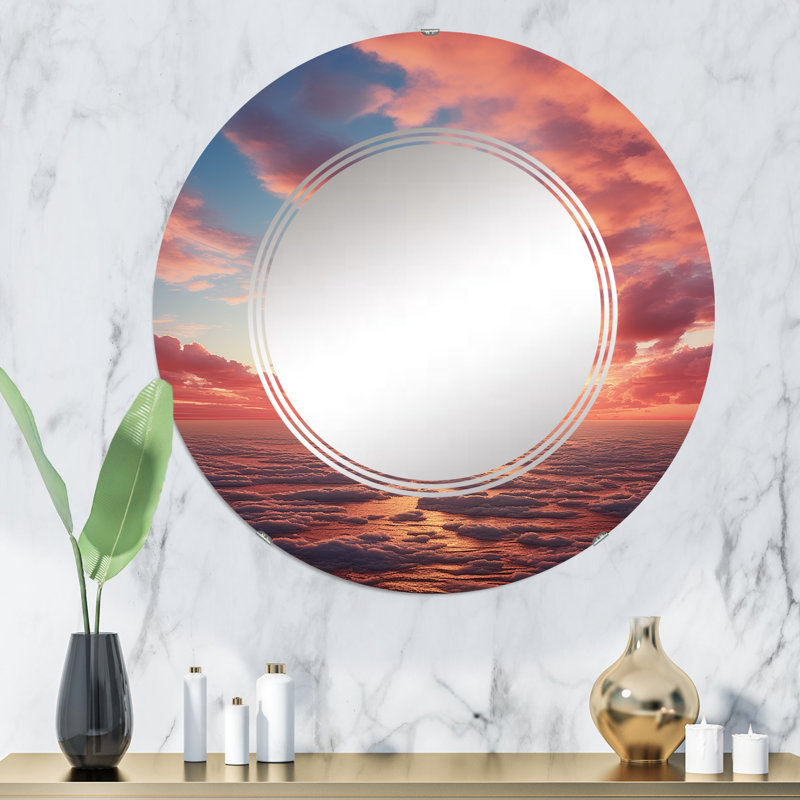 Diorios - Miroir mural rond, 32 po x 32 po