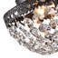 Plafonnier encastré en cristal noir antique 11,8 po à 3 lumières Ragin