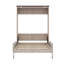 Grand lit escamotable, lit escamotable en bois avec canapé et DEL