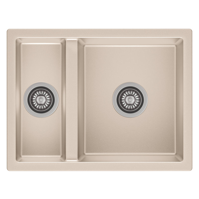Toulon 1.5 GS - Modern compact 1.5 bowl granite sink, Natural