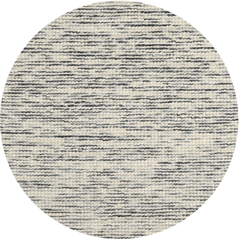 Tapis gris/bleu clair contemporaine, Rond 8 pi