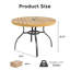 Table de patio ronde à lattes en faux bois-610454500