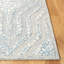 Tapis bleu / blanc en laine / viscose touffeté à la main Restoration-1323681454