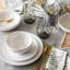 over&back Coupe 16-Piece Glossy White Hand-Finished Porcelain Dinnerware Set