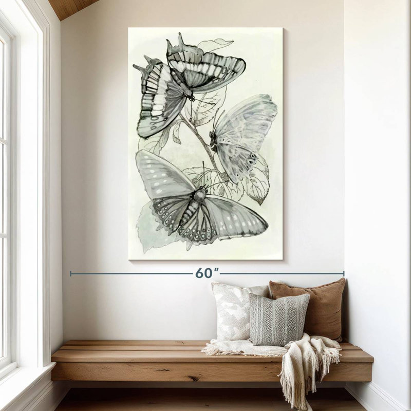 Brampt Butterfly Medley I, 51" H x 34" W