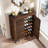 24 Pair Shoe Storage Cabinet with 2 Shutter Doors-624568756