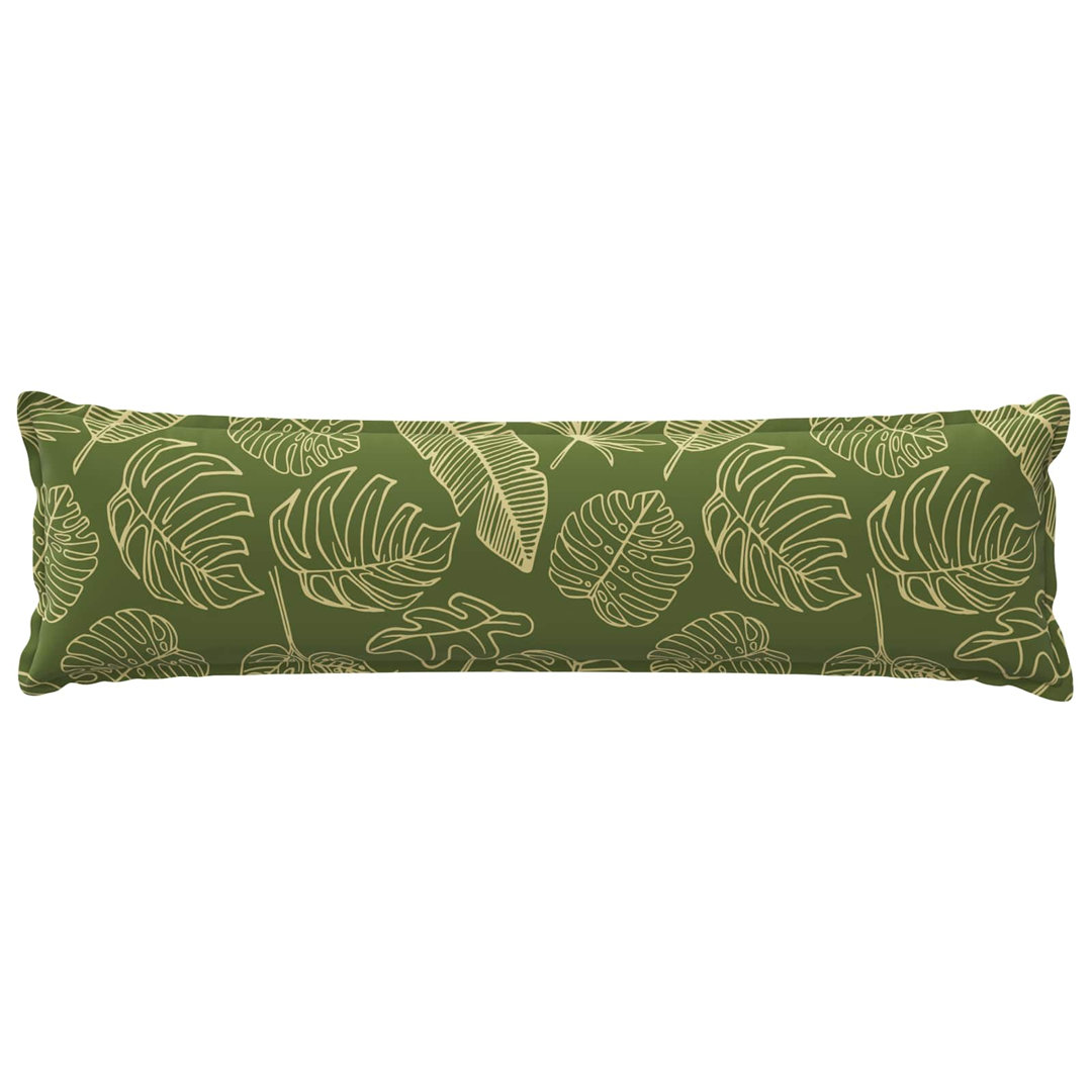 vidaXL - Cushion Cover - Leaf Design - 40 x 145 cm - Green - Image 2