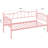 Twin Size Daybed, Sofa Bed Frame with Heart-Shaped Decoration and Steel Slat Support, Space-Saving, No Box Spring Needed, for Apartment, Living Room, Small Spaces, Pink-317893716