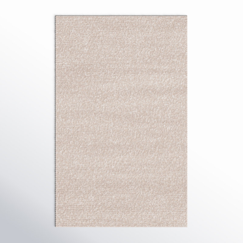 Elle Handmade Beige Rug, Rectangle 2' x 3'