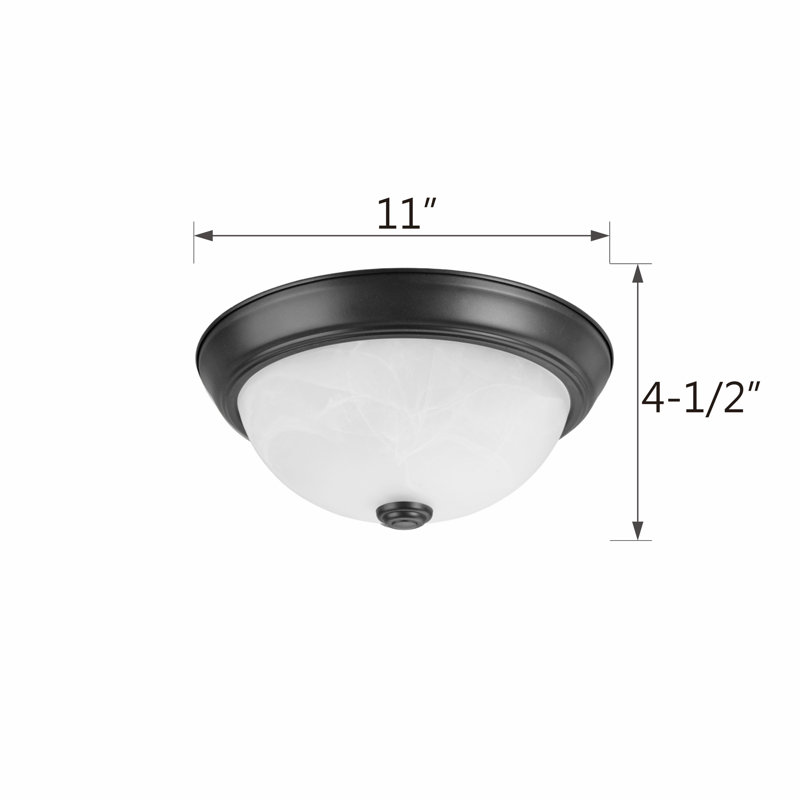Herkimer Flush Mount, 4.5" H x 11" W x 11" D, Bronze