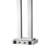 60W x 2 Metal Desk Lamp 26"H Brushed Steel With Linen Shade 2 USB Ports and 2 Power Outlets