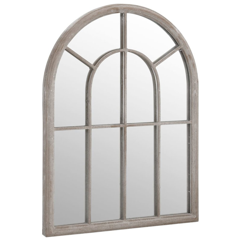 Morse Metal Flat Wall Mirror, Brown