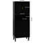 Armoire de rangement haute avec portes vitrées noires en verre trempé, 4 portes, réglable pour chambre à coucher, salon et