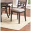 Contemporary Dining 5Pc Set Round Table W 4X Side Chairs Grey Finish Rubberwood Unique Design
