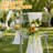 10-Pack Artificial Wedding Pew Flower Bouquets, 5.5 in Foam Roses with Chiffon Ribbons for Chairs and Aisle Decor-135510552
