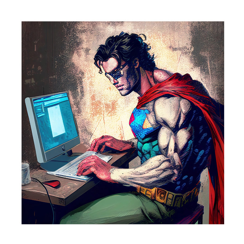 Sasha Tech Hero Canvas Art, 14'' H x 14'' W