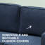 Audriauna 2 Seater Sofa with Storage Solid Wood Legs 117 x 63 x 79cm-423791405