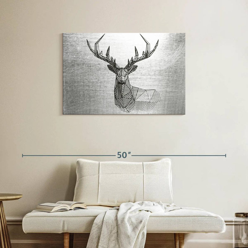 Brampt Geometric Deer, 24" H x 36" W