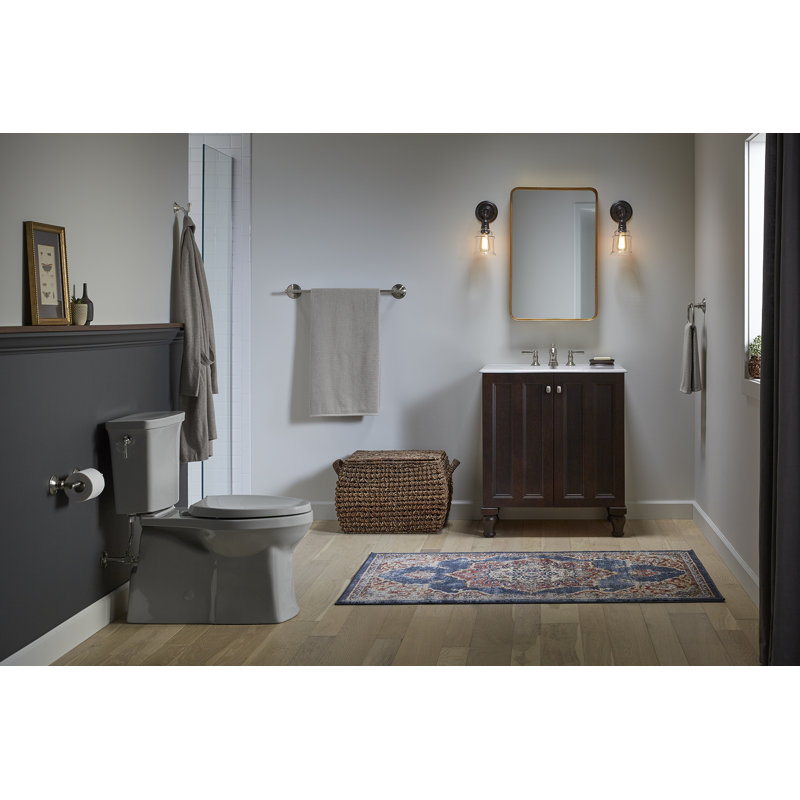 Eclectic Towel Bar, Vibrant Brushed Nickel, 24"W