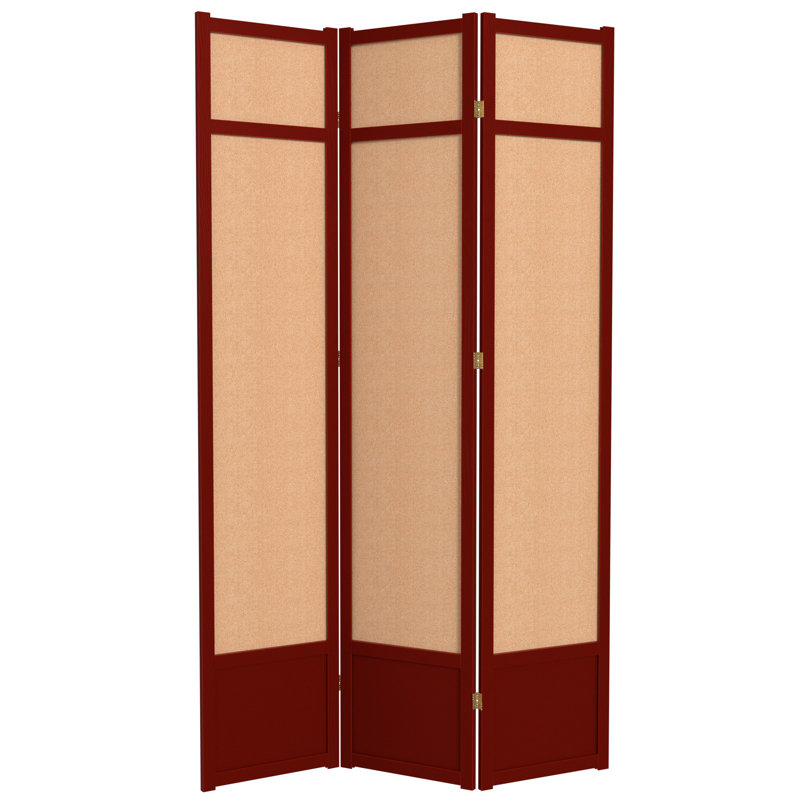 Cloison pliante Clarke, Bois de rose, 3 panneaux
