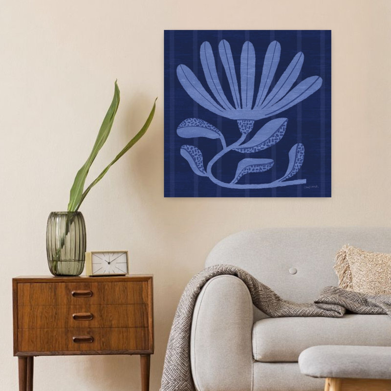 "Playful Petals I", art mural contemporain, H 24 po x l 24 po