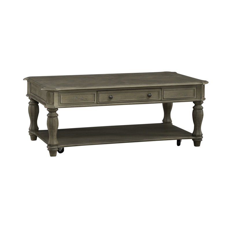 Colchester Rectangular Wooden Coffee Table with Storage, Brown