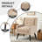 Tufted Upholstered Wide Back Armchair-582471469
