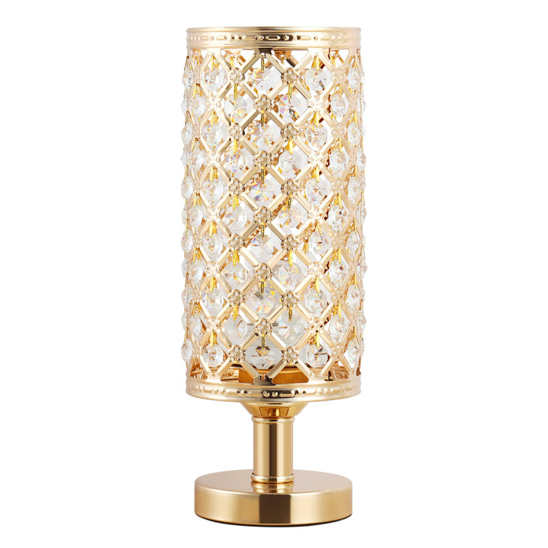 Lampe de table 12,25 "H avec table de chevet et base en métal