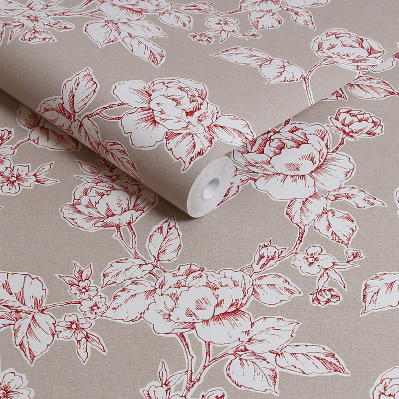 Laura Ashley Pollington Roses fond d'écran, Gris