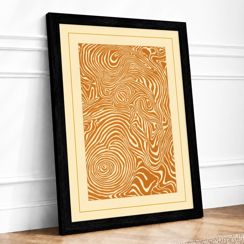 Flowing Patterns Minimalist - Print, Black, A3 - 42.0 x 29.7 cm