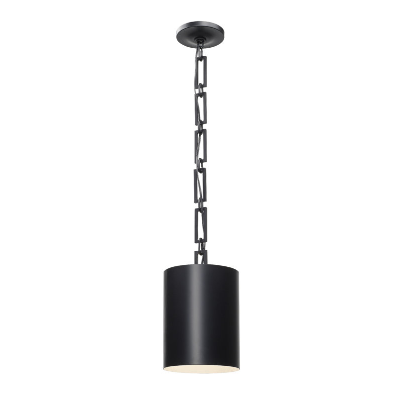 Amea 1 - Light Cylinder Drum Pendant, Black