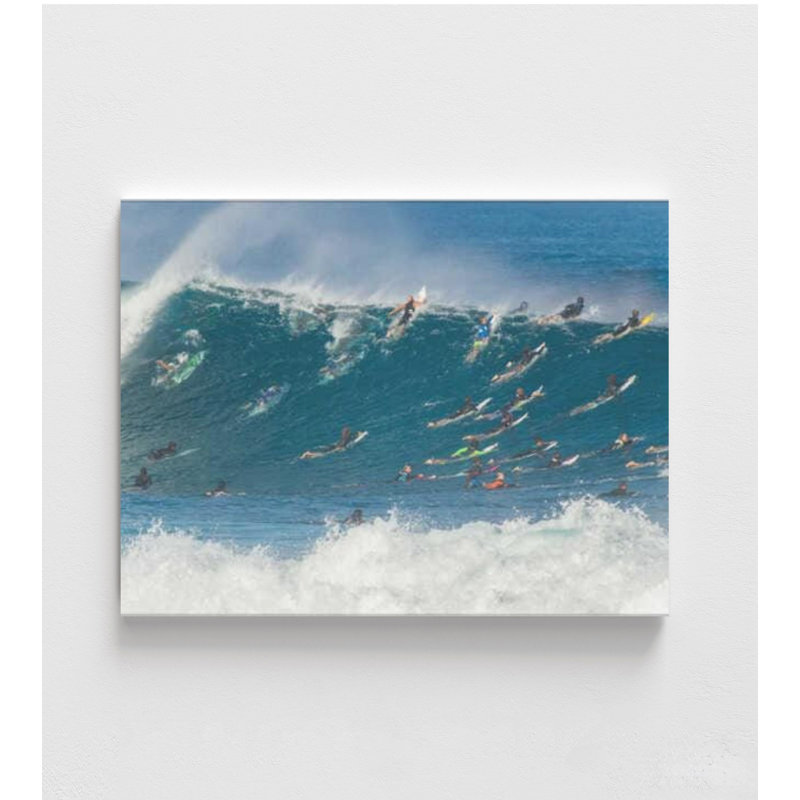 Surfers on a Giant Wave - Ocean, reproduction de photo, H 8 po x l 10 po, Impression sans cadre, Ne s’applique pas
