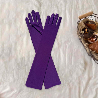 sun mitten Adult Over Elbow Stretch Long Spandex Opera Gloves