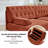 76.6" Velvet Upholstered Chesterfield Sectional Sofa with Tassel Fringe Skirt and a Movable Ottoman-1715600282-1715600285