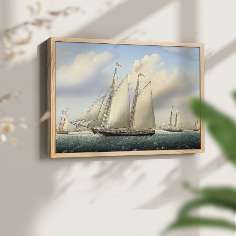 Nautical Series-CXXX -Framed Print - Restickable, Naturel, H 16 po x l 20 po