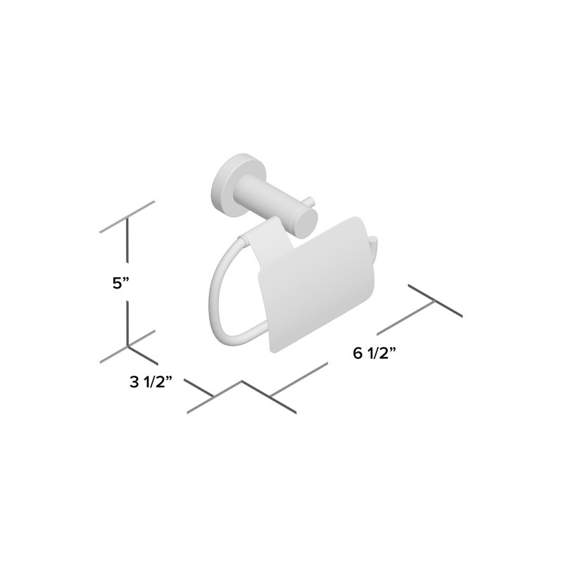 4600 Series Wall Mount Toilet Paper Holder with Flap, Brushed Stainless Steel