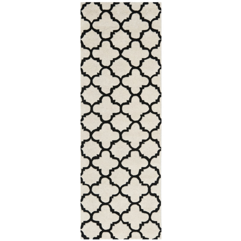 Carolene Hand Tufted Wool Geometric Rug, Runner 2'3" x 7'