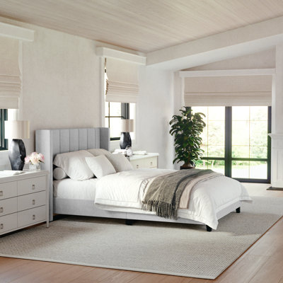 Lit plateforme tapissier Martha Stewart Kay