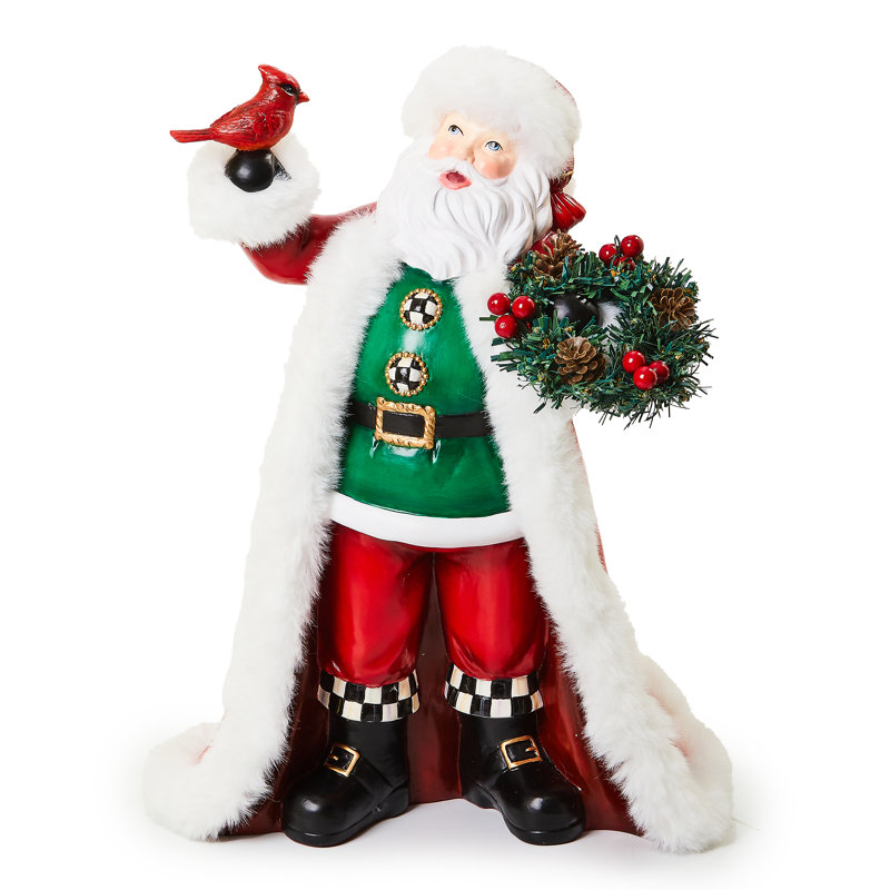 Cozy Christmas Santa With Cardinal