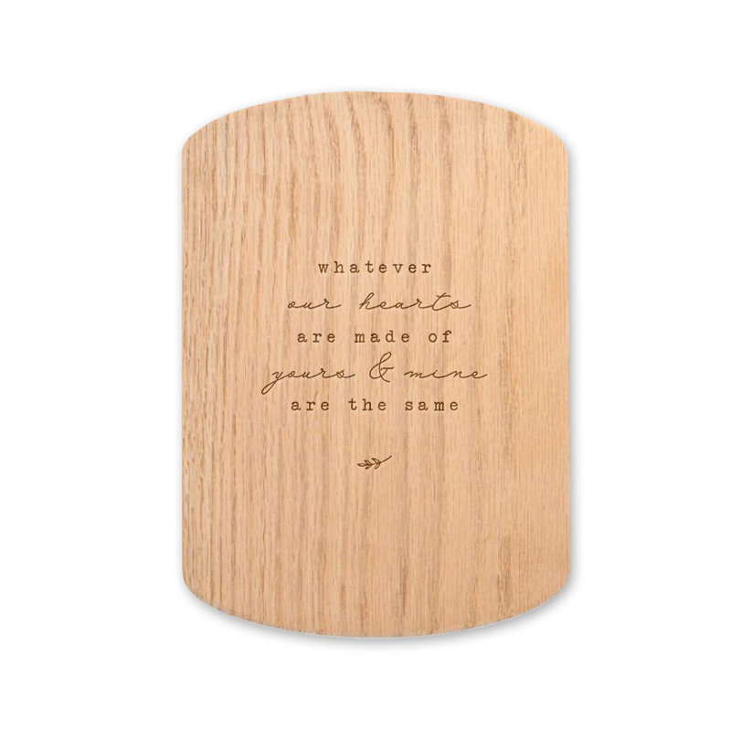Planche à découper ovale 11 x 8, Bois rouge