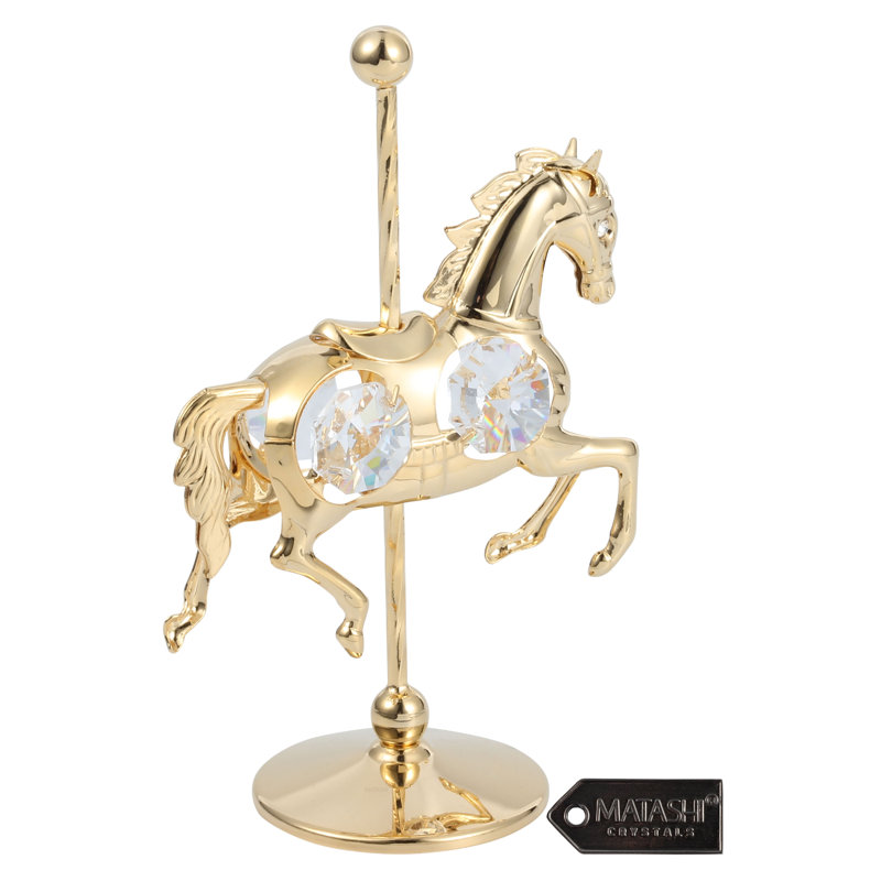 Cheval avec figurine de cristal