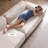 White Microfiber Modular Sofa cushion Loveseat