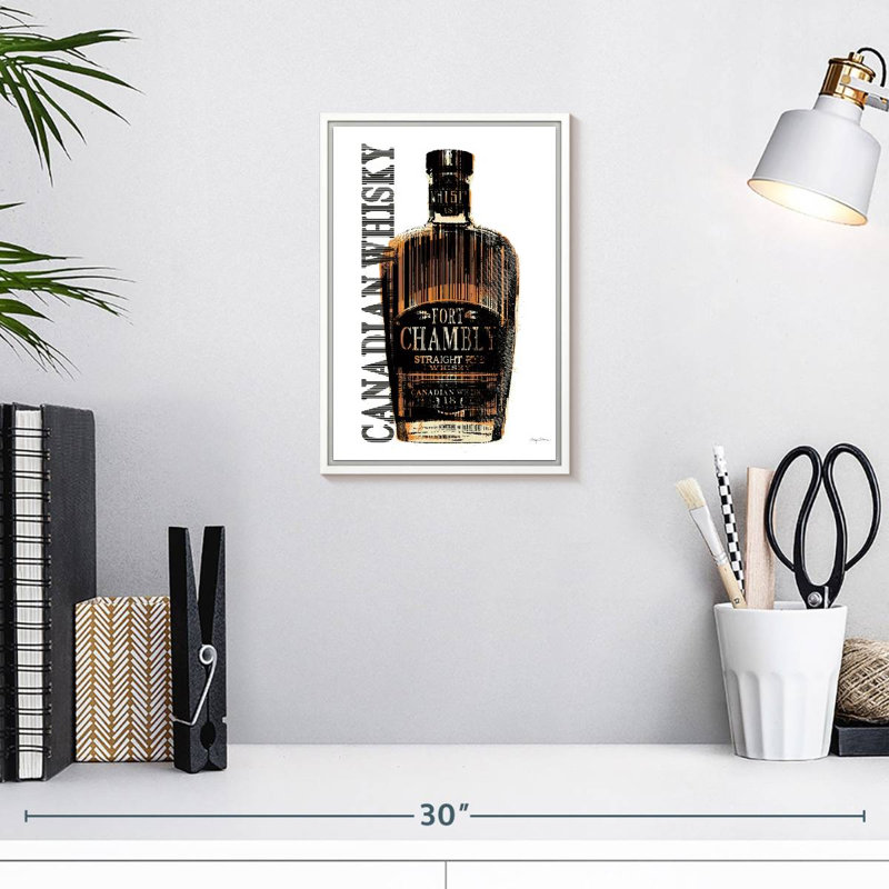 Whisky canadien, 9 po x 13 po, Cadre flottant blanc