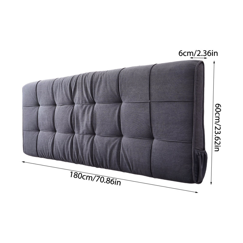 Bed Headboard Cushion with Removable Cover