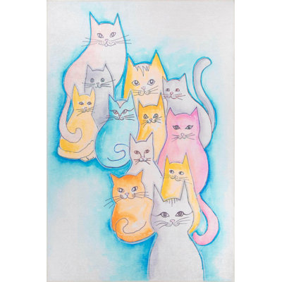 Colorful Cute Kites Kids Woven Base Decorative Carpet
