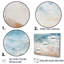 Vue aérienne moderne de sable bleu et beige moderne I - plage de sable de bord de mer, art mural-1695819810-1695819861