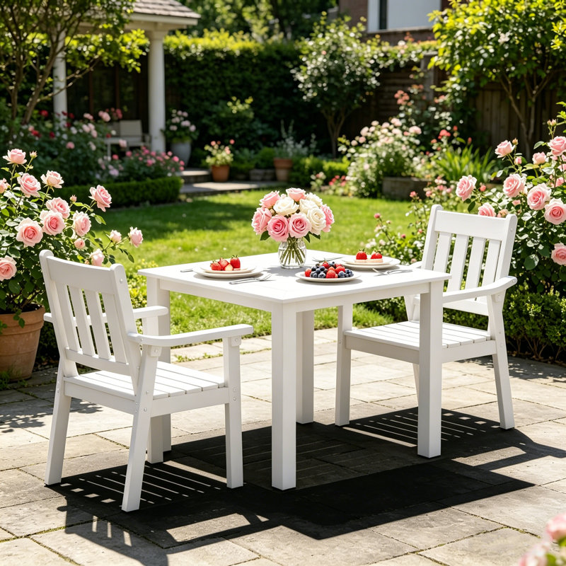 Ensembles de salle à manger d'extérieur imperméables toutes saisons - Ensembles de salle à manger d'extérieur modernes résistants à la rouille pour terrasse de jardin 1 table et 2 chaises