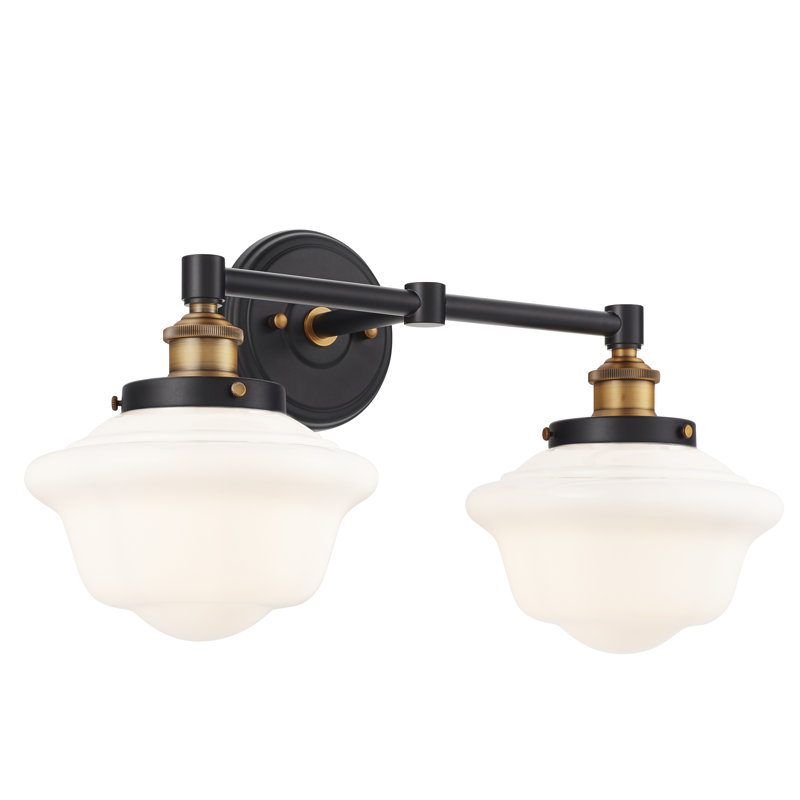Sille 2 - Light Dimmable Vanity Light, Antique Brass, Milk