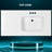 Solid Surface 43" Right Offset Single Bathroom Vanity Top In White Bathroom Countertop With Sink